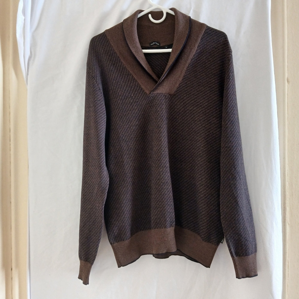 Hugo Boss Extra Fine Merino Wool Shawl Collar Sweater